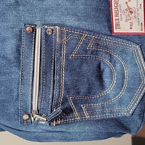 🔥Host Pick🔥True Religion Dark Denim Hobo Bag w/Crossbody Strap&Silver Hardwear - Picture 3 of 14